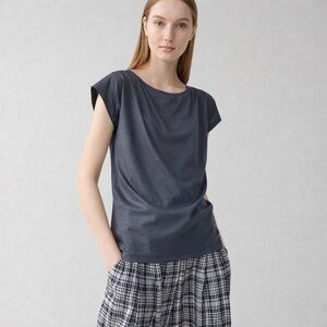 COS Charcoal Slim Fit Mercerized Cotton Tee | XS | NWT |Minimalist